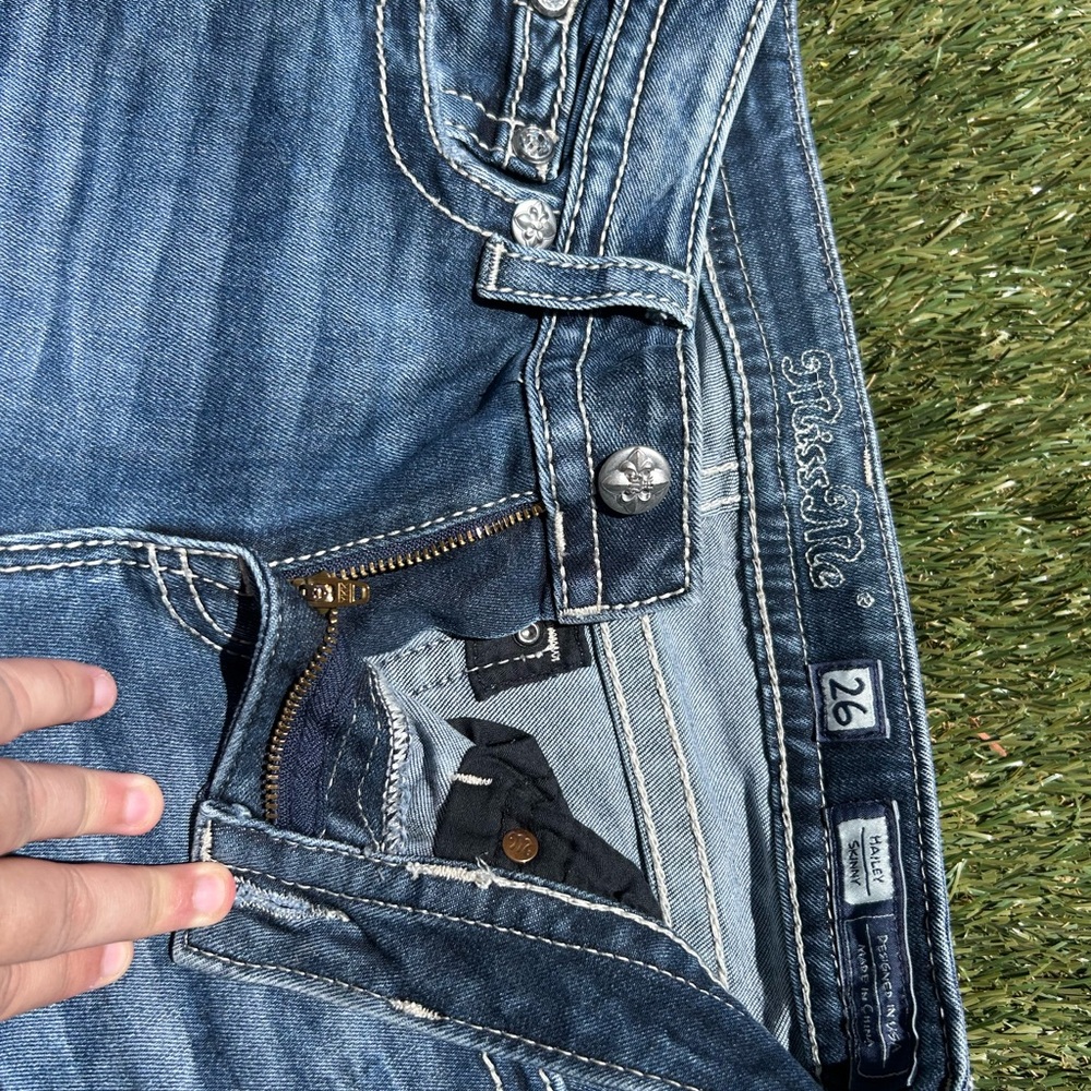 Miss Me Distressed Blue Jeans